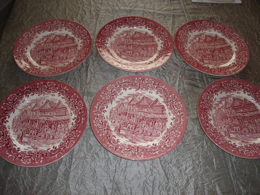 6 assiettes royal tudor ware"17 century england", Ophalen, Zo goed als nieuw, Bord(en)