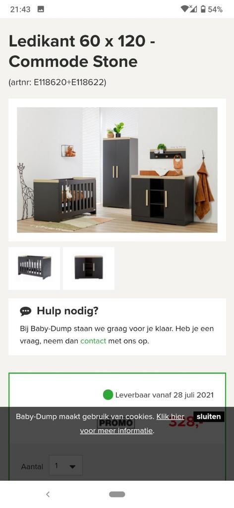 Meegroeibed baby -> kleuter 70x140cm, Kinderen en Baby's, Kinderkamer | Bedden, Ophalen, Zo goed als nieuw, Minder dan 140 cm