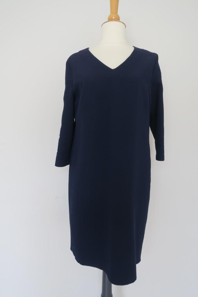 Blauwe jurk Xandres - M 38, Maat 38/40 (M), Blauw, Ophalen of Verzenden, Gedragen