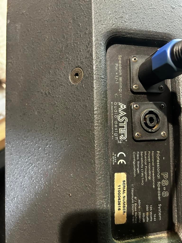 Master audio ps-8 tops, Audio, Tv en Foto, Luidsprekerboxen, Ophalen, Zo goed als nieuw