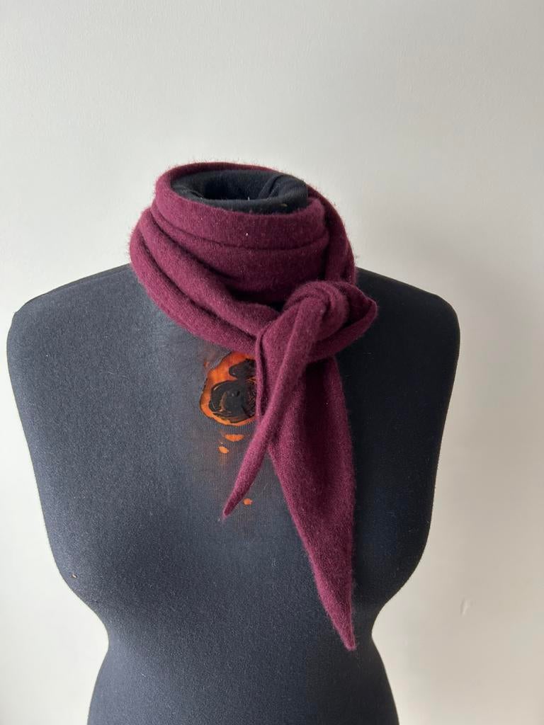 Burgundy sjaaltje cashmere, Kleding | Dames, Verzenden, Zo goed als nieuw