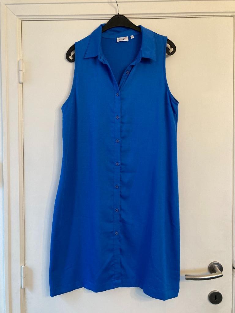 Zomers blauw jurkje zonder mouwen - She goes Lala - maat 42, She Goes Lala, Ophalen of Verzenden, Maat 42/44 (L), Blauw