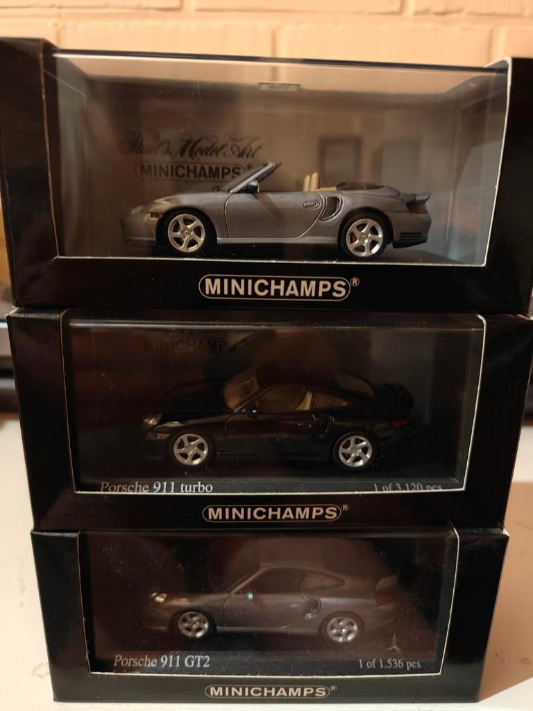 Minichamps Porsche 996 GT2, Turbo en Turbo cabrio, Ophalen of Verzenden, Nieuw, MiniChamps