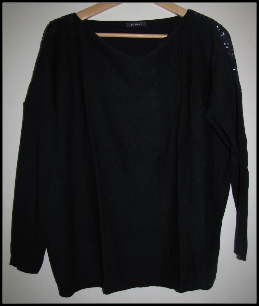 Marineblauwe trui met pailletten 'Promod', Taille 38/40 (M), Enlèvement ou Envoi, Bleu, Promod