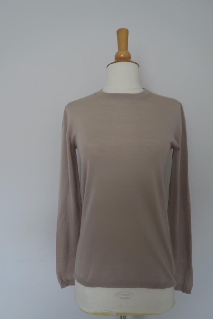 Trui Pesco - zandkleurig - Max Mara- S, Kleding | Dames, Beige, Max Mara, Ophalen of Verzenden, Zo goed als nieuw