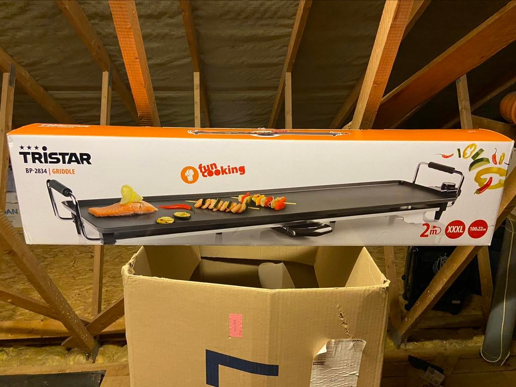 Plancha Tristar XXL 1m neuve, Zo goed als nieuw