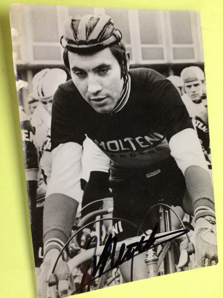 wielerkaart  1970 team molteni   eddy merckx signe, Verzenden, Zo goed als nieuw