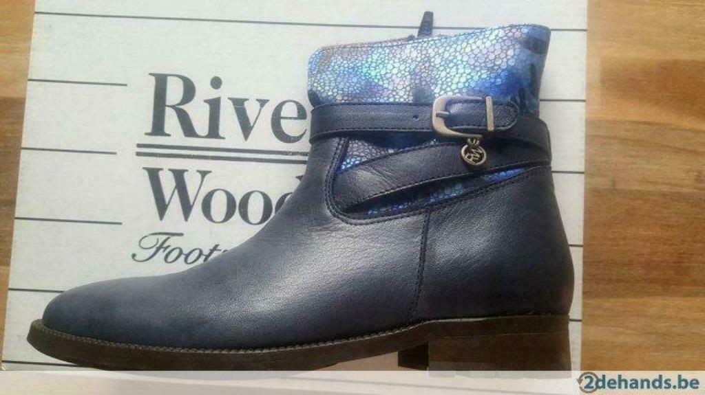 Leren laarsjes van River Woods 36. Nieuwe, Neuf, Enlèvement ou Envoi, Boots et Botinnes, Bleu