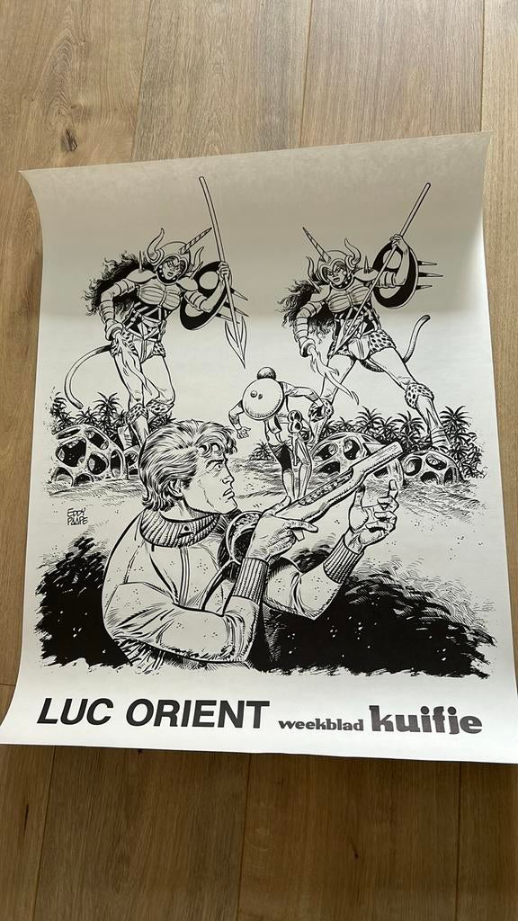 Paape Luc Orient affiche werkblad kuifje jaren 80, Enlèvement ou Envoi, Comme neuf