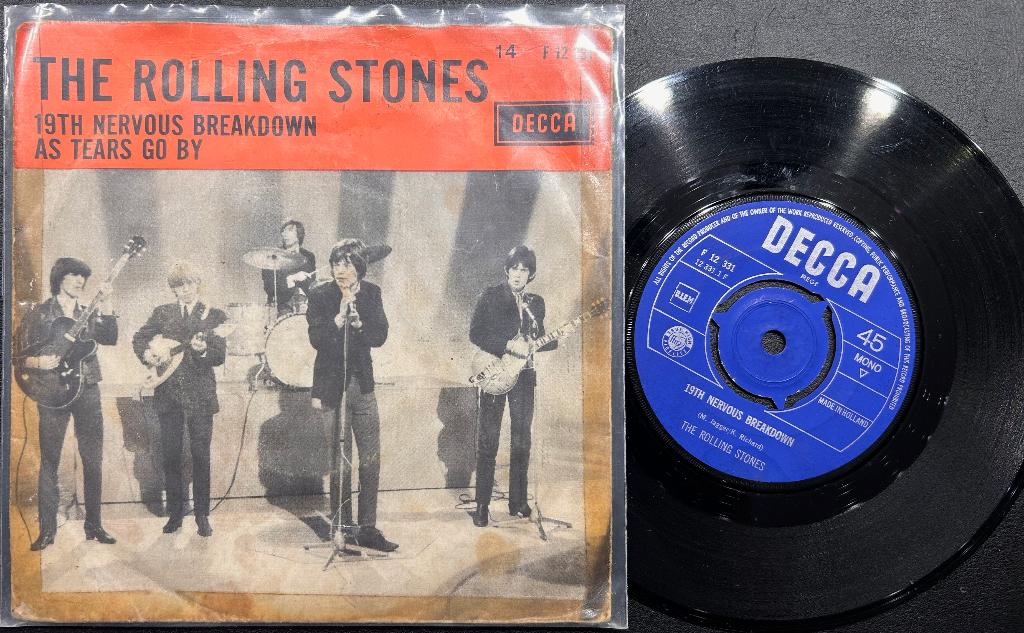 7# ROLLING STONES - 19th Nervous breakdown / As tears go by, Envoi, Utilisé, Rock et Metal