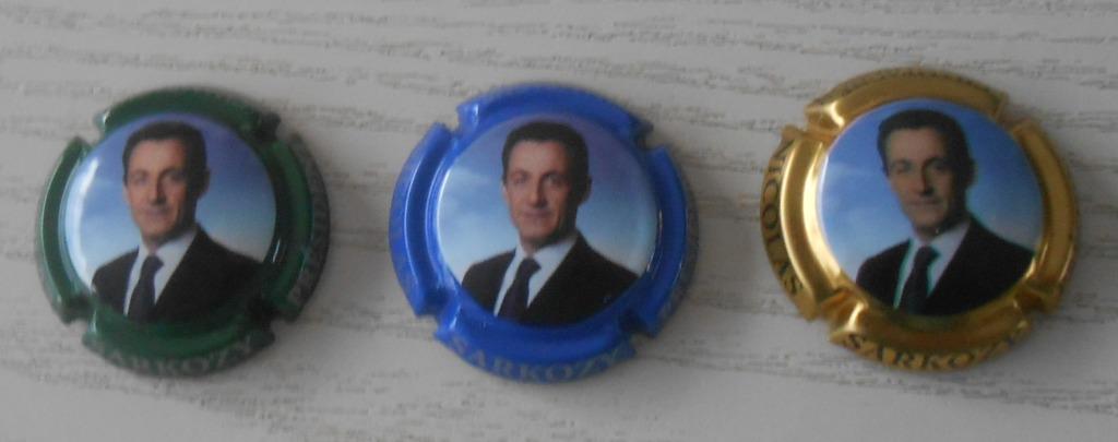 3 champagne capsules - Pierre Mignon - Nicolas Sarkozy, Ophalen of Verzenden