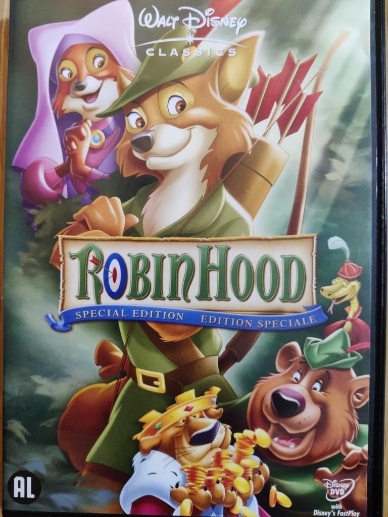 Robin Hood / Robin des Bois (1973) (Disney) DVD, Enlèvement ou Envoi, Comme neuf