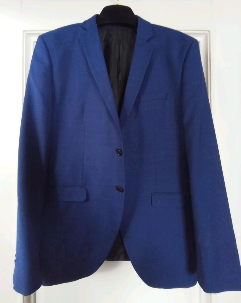Jack & Jones - blue blazer, super slim fit, size: 54, Kleding | Heren, Kostuums en vesten, Ophalen of Verzenden, Zo goed als nieuw