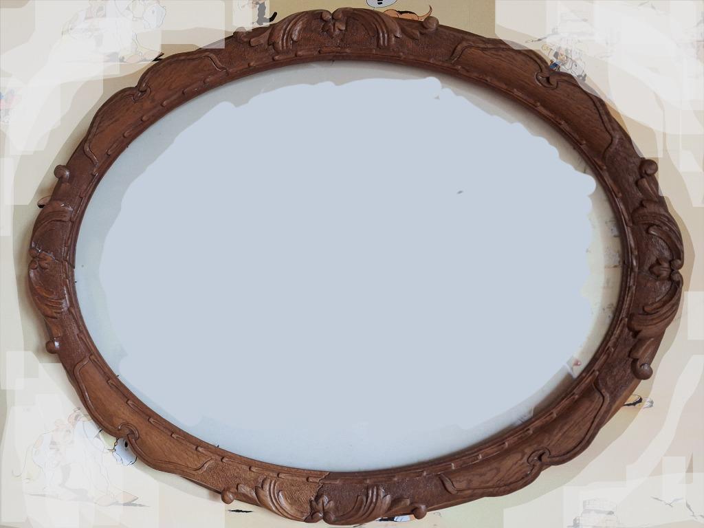 Grote antieke ovale fotokader, Ophalen