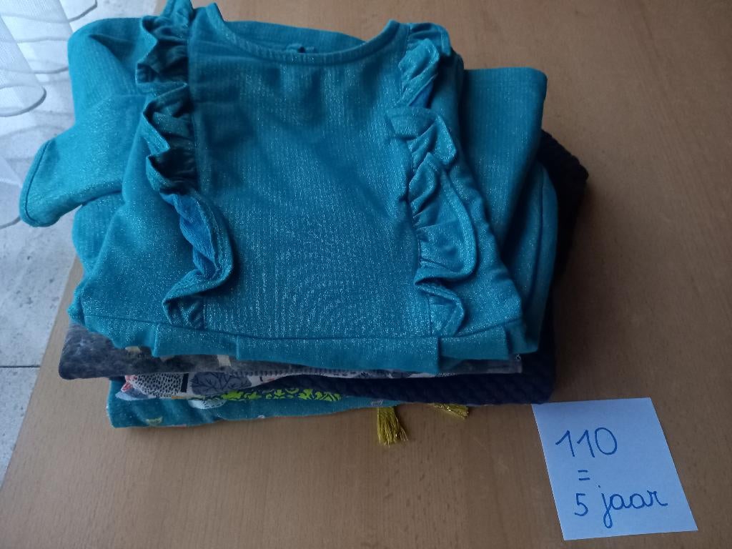 Nieuwstaat pakket kleedjes maat 110 - 5 jaar, Ophalen of Verzenden, Zo goed als nieuw, Maat 110