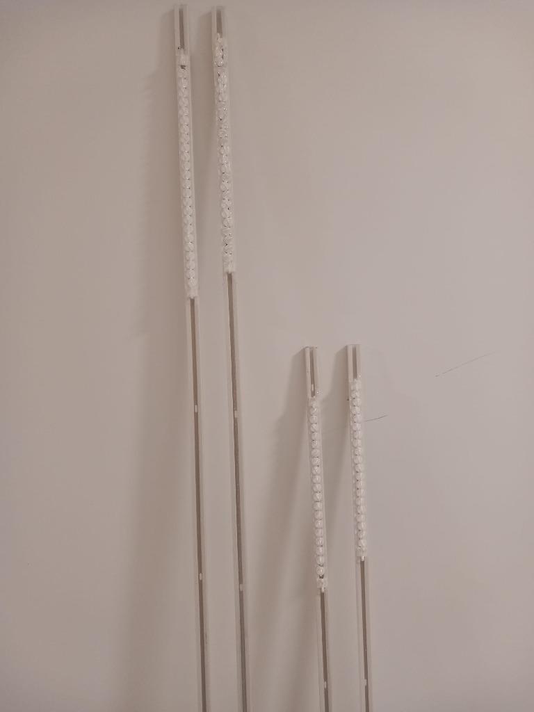 Gordijnrails PVC HUBO Nieuwstaat 200 cm (2x) & 160 cm (2x), Maison & Meubles, Enlèvement, Neuf, Blanc, 150 à 200 cm