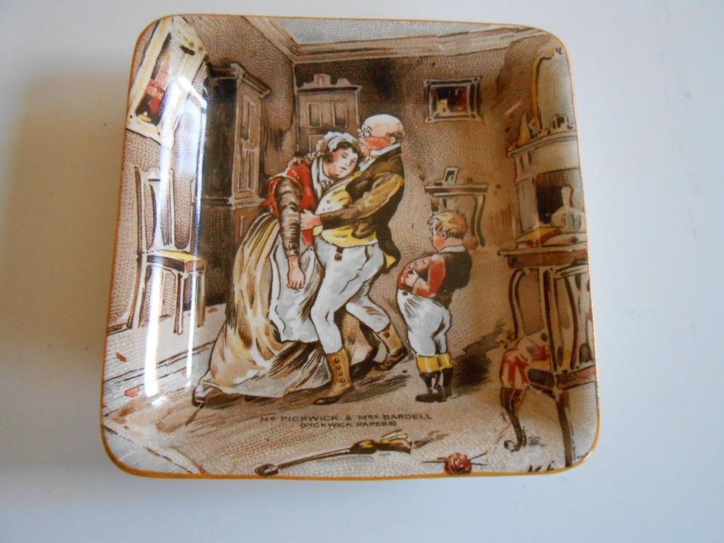 Ceramiek , klein schaaltje Mr en Mvr Pickwick & Bardell, Antiek en Kunst, Ophalen of Verzenden