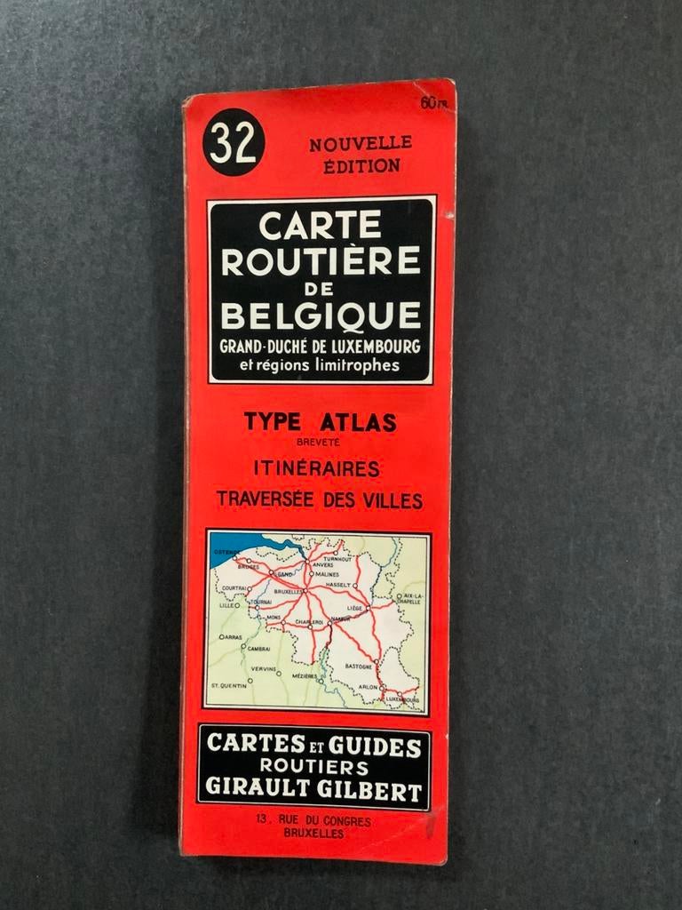 Carte routiere de Belgique nouvelle edition Girault Gilbert, Enlèvement ou Envoi, Comme neuf