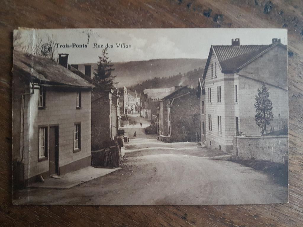 Postkaart Trois-Ponts Rue des Villas, Verzamelen, Postkaarten | België, Gelopen, Luik, 1920 tot 1940, Ophalen of Verzenden