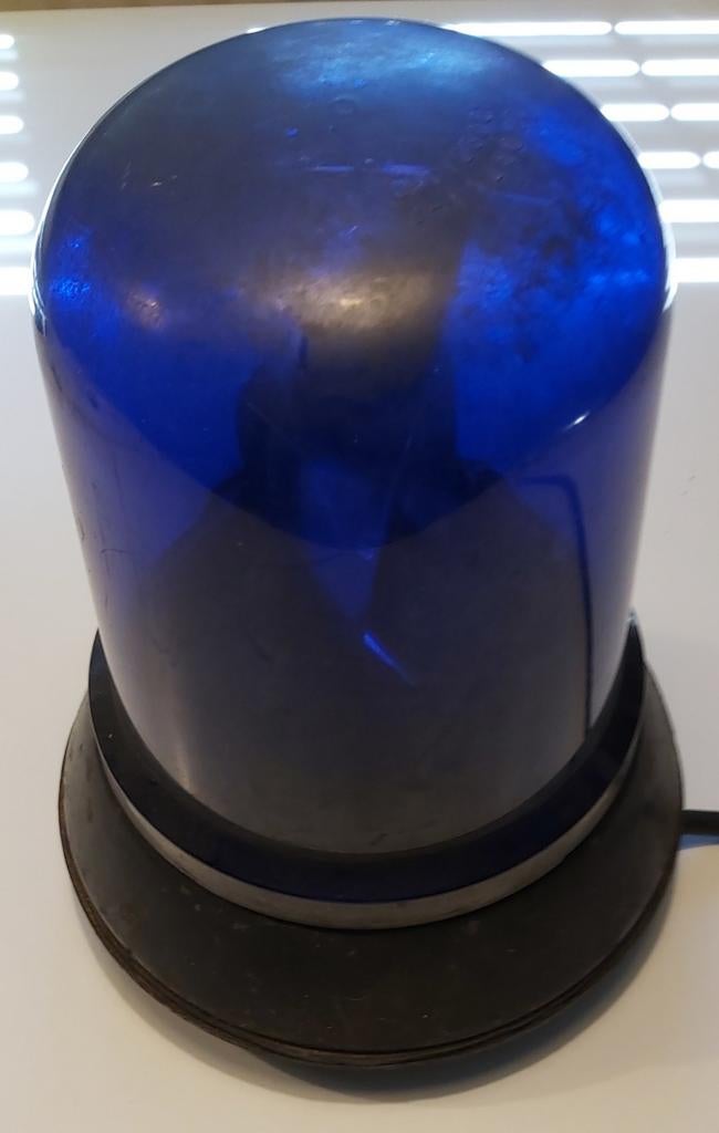 Groot Origineel Blauw Zwaailicht 1960 van Oude Diesselloc., Ophalen of Verzenden