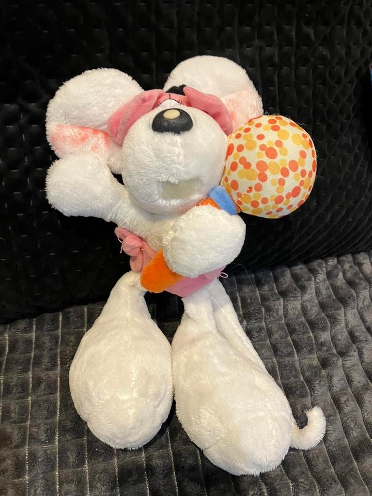 Peluche  Diddl Diddlina 20 cm avec hochet et couche, Collections, Diddl, Utilisé, Peluche, Diddl, Enlèvement ou Envoi