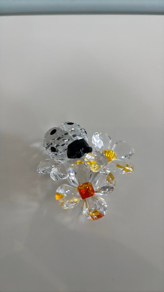 Coccinelle Swarovski avec fleurs, Enlèvement, Comme neuf