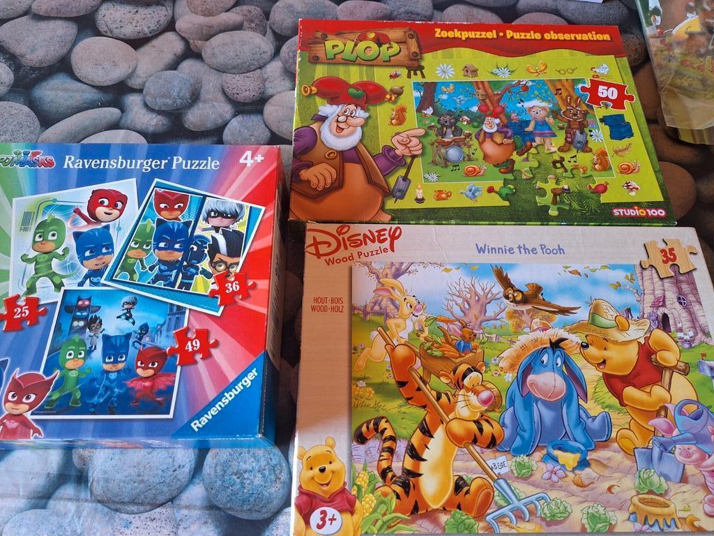 5 puzzels,25, 35, 36,49 en 50 stukjes, Enlèvement, Comme neuf