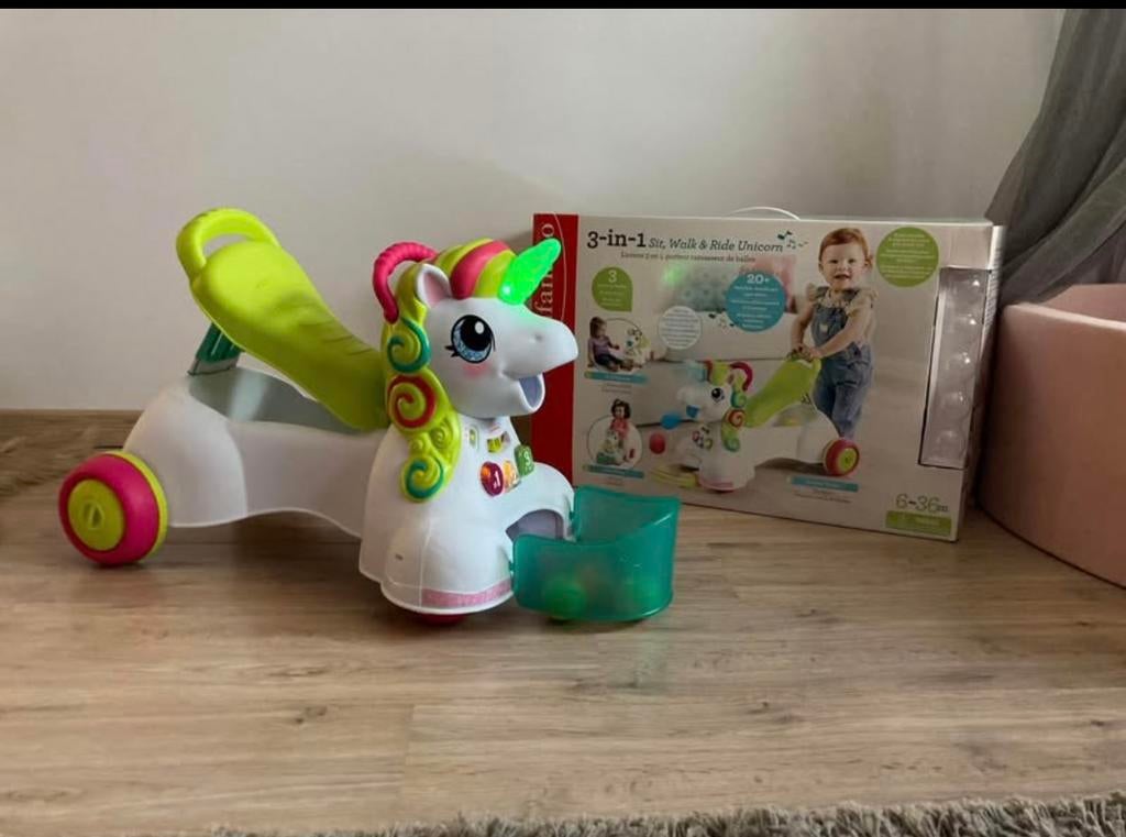 3 in 1 unicorn loopwagentje, Ophalen of Verzenden, Zo goed als nieuw