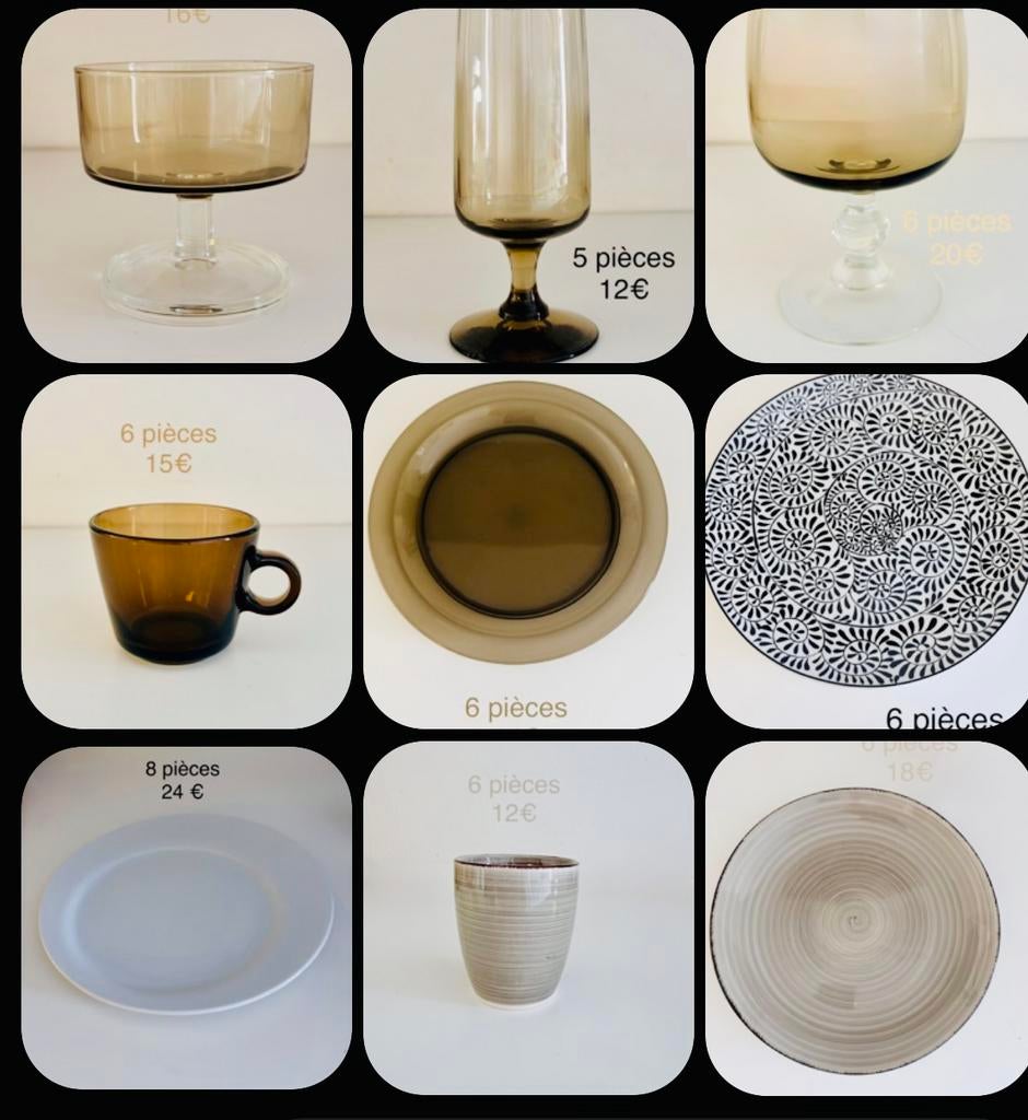 Art de la table – vaisselle & verrerie sélectionnées, Maison & Meubles, Cuisine | Vaisselle, Comme neuf, Enlèvement