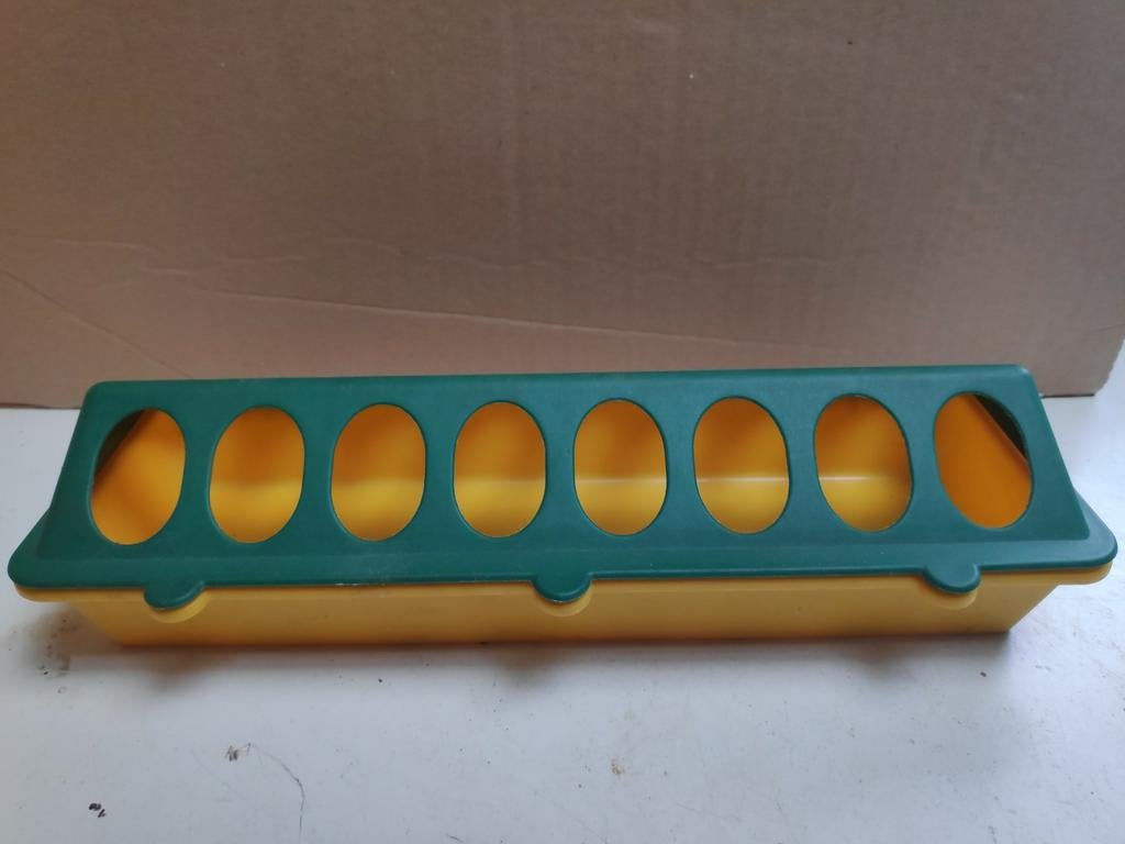 KUIKENVOERBAK 30CM KUNSTSTOF, GEEL/GROEN, Ophalen, Zo goed als nieuw