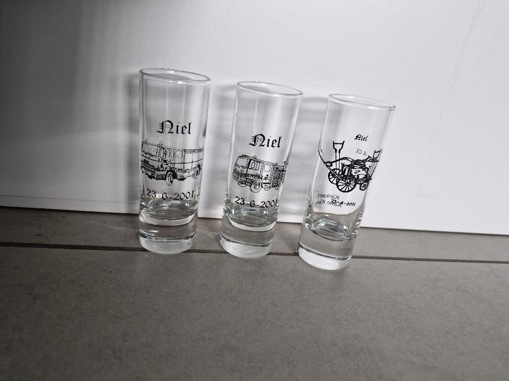 shotglazen Niel €3 per stuk, Envoi, Comme neuf, Verres et Verres à shot