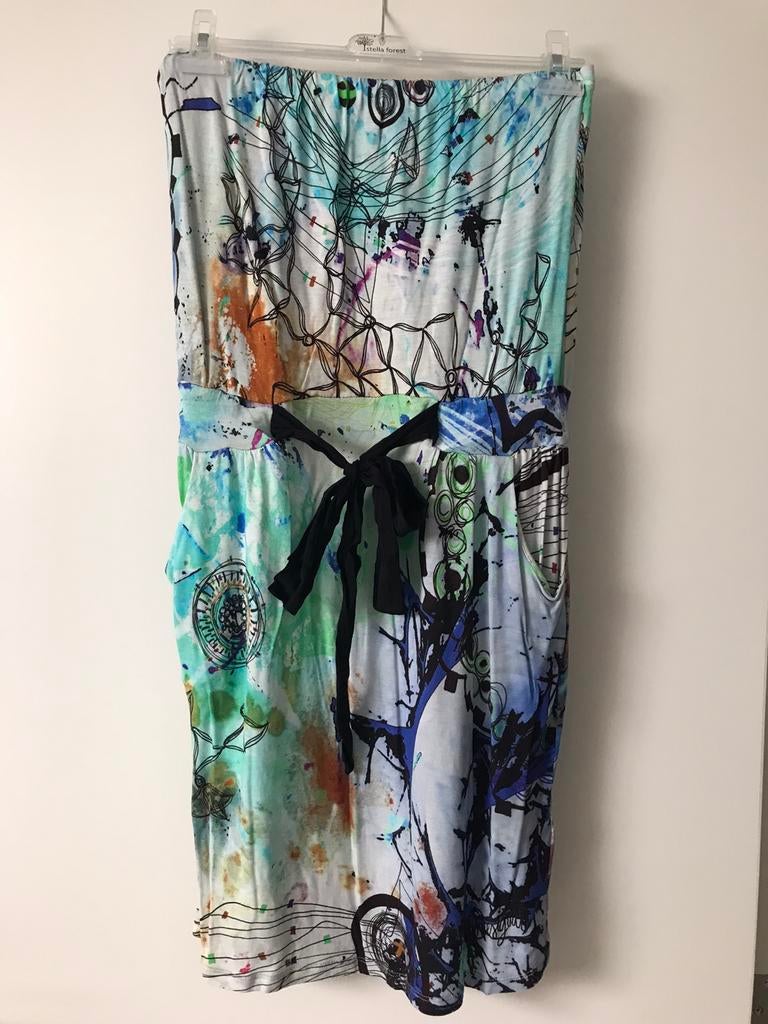 Robe Desigual bustier multicolore à motifs, taille L, Desigual, Porté