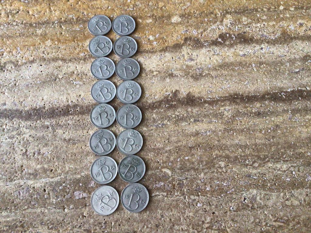 Munten 25 cent België 1964, Postzegels en Munten, Munten | België, Ophalen