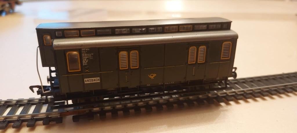 Fleischmann 5050 - Postwagen - DRG Ansbach, Hobby en Vrije tijd, Gebruikt, Gelijkstroom, Fleischmann, Wagon