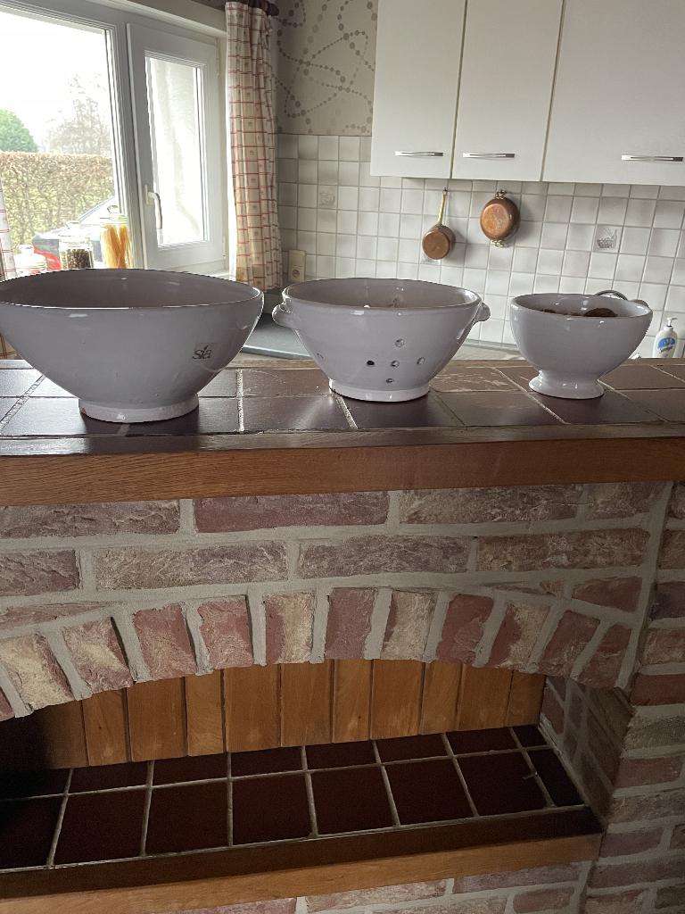 Stenen schalen, Huis en Inrichting, Ophalen, Schaal, Rond, Zo goed als nieuw