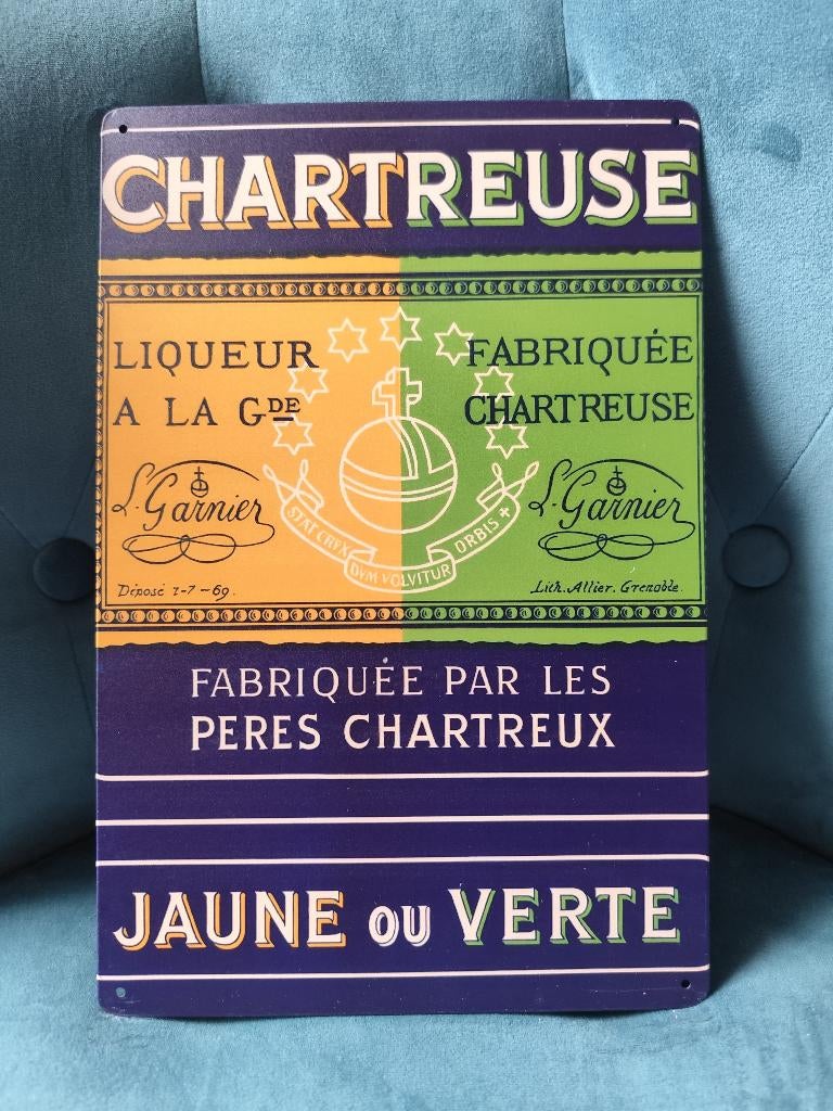 plaque métal chartreuse neuve 20x30cm, Verzamelen, Verzenden, Nieuw, Reclamebord