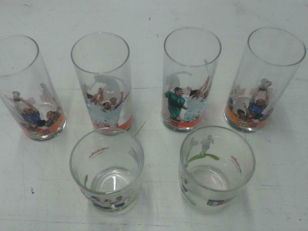 football  lot de 6 verres dont deux nutella, Collections, Enlèvement ou Envoi