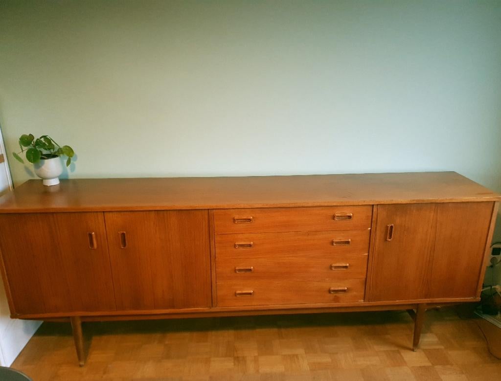 vintage sideboard dressoir, Huis en Inrichting, Ophalen, Overige materialen, Gebruikt, 200 cm of meer