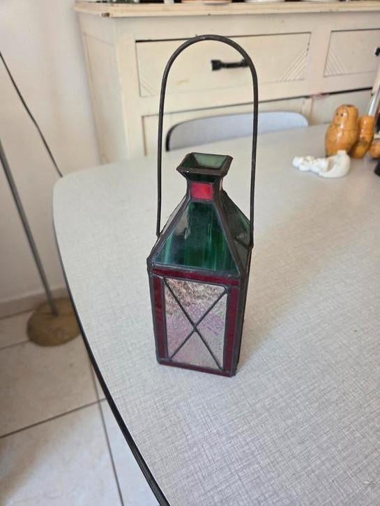 Glas in lood lantaarn, Antiek en Kunst, Ophalen of Verzenden