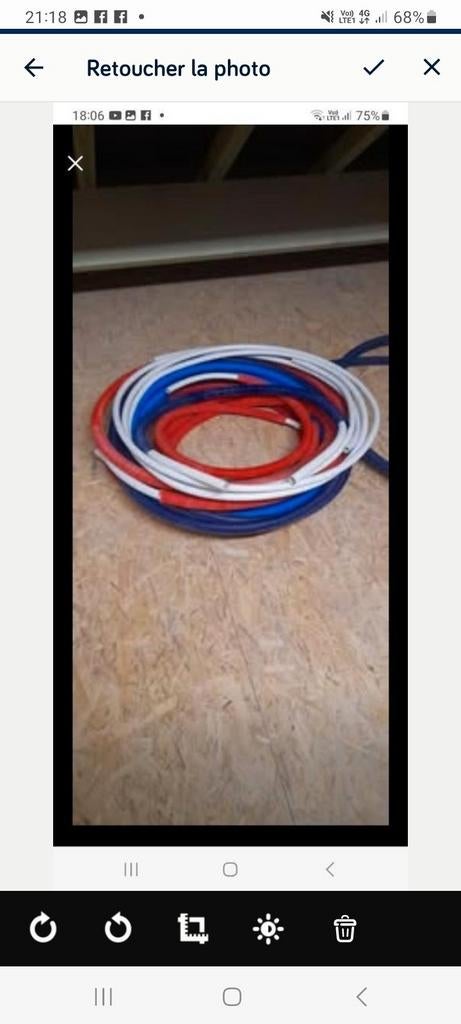 Comap le rouge 16x2 de 7m60 =10€, le bleu clair16x2 de 6m72=, Bricolage & Construction, Enlèvement, Neuf