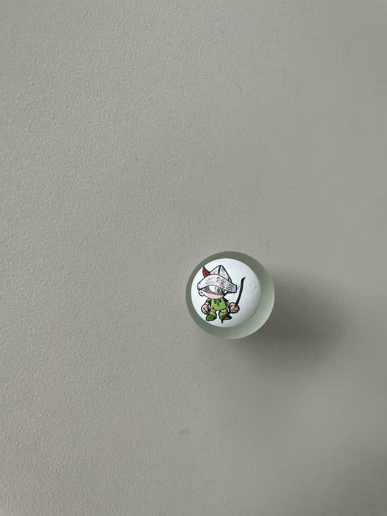 Witte knikker Robin Marble Manias AH, Ophalen of Verzenden