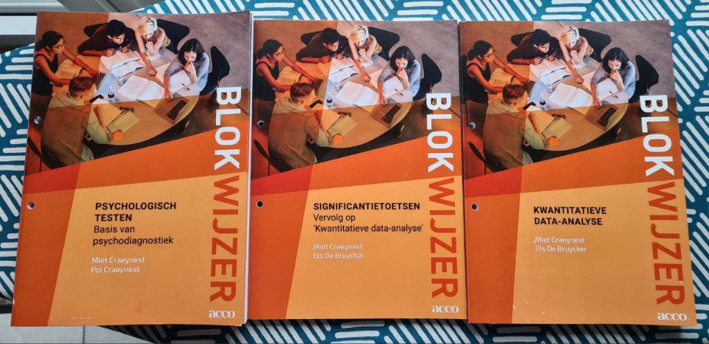 Blokwijzers Bachelor Toegepaste Psychologie, Enlèvement, Comme neuf, Enseignement supérieur professionnel, Stijn Meuleman; Miet Craeynest; Pol Craeynest