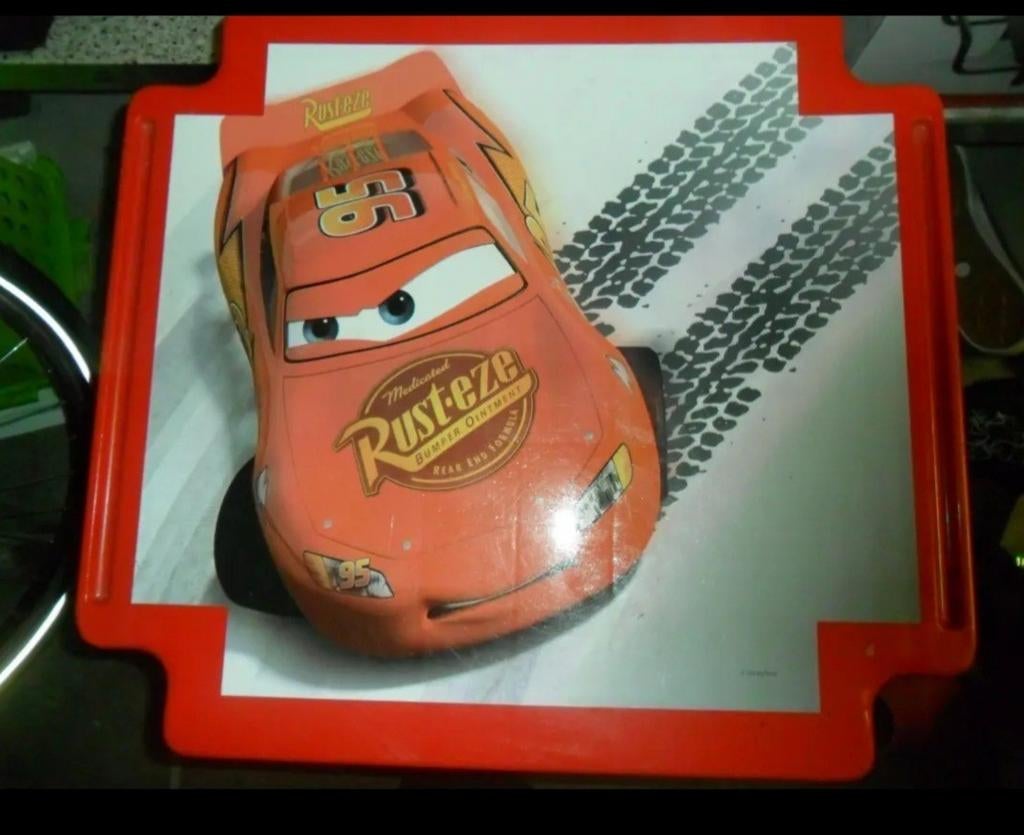 Cars tafel en stoel zeteltje en opstapje, Ophalen, Zo goed als nieuw, Stoel
