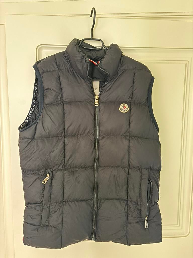 Moncler bodywarmer, Enlèvement ou Envoi, Comme neuf, Taille 42/44 (L), Bleu