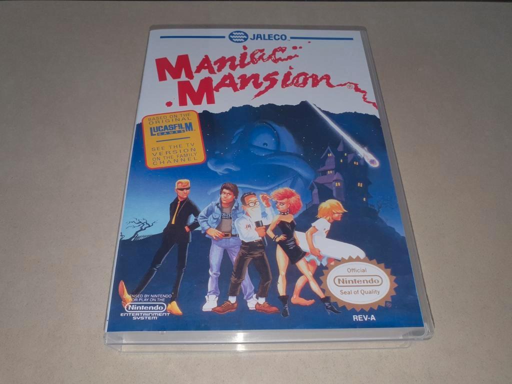 Maniac Mansion NES Game Case, Envoi, Comme neuf