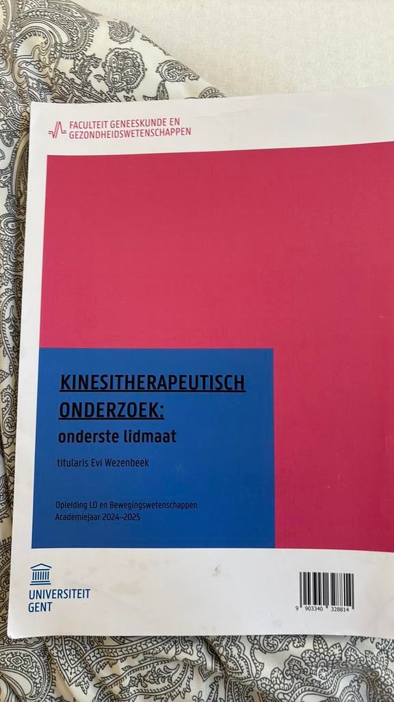 Kinesitherapeutisch onderzoek: onderste lidmaat, Boeken, Ophalen of Verzenden, Gelezen