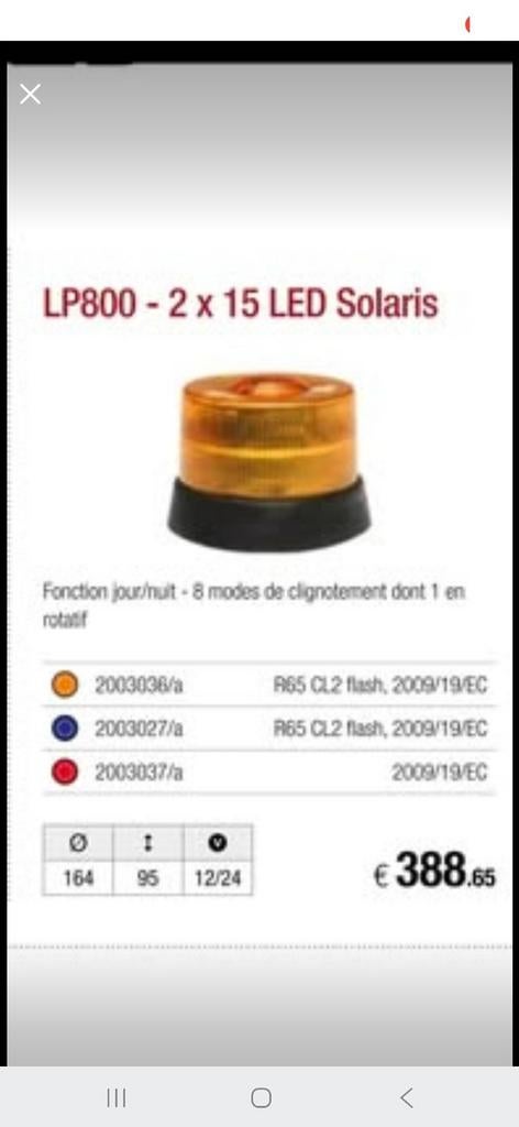 Feux Gyrophare Led orange neuf!!!, Neuf, Autres marques, Jusqu'à 2500, Enlèvement