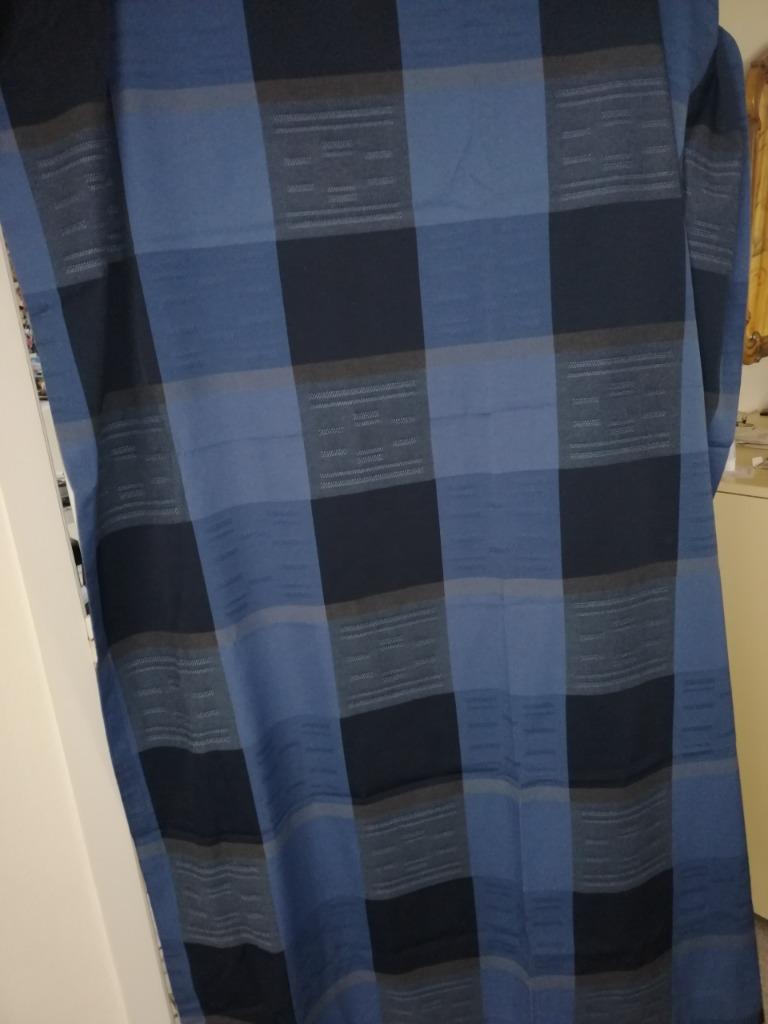 gordijn pand blauw gevoerd H 240 B 140   nieuw, Enlèvement ou Envoi, Comme neuf, Bleu