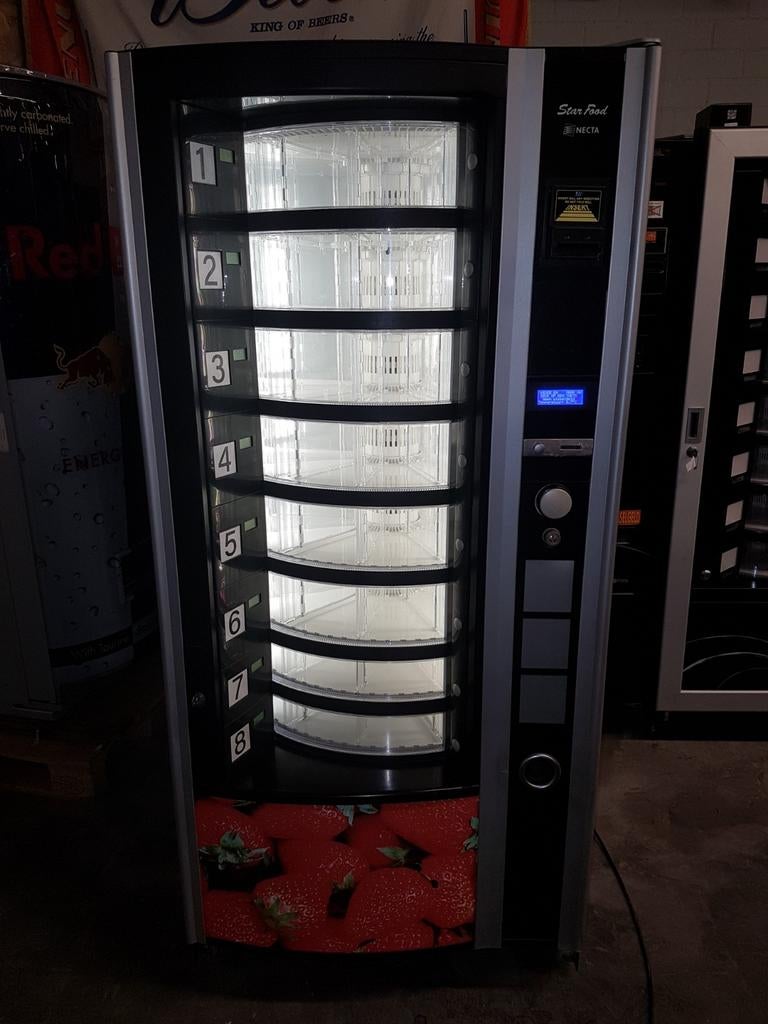 Aardbeien / kersen automaat gekoeld, Enlèvement