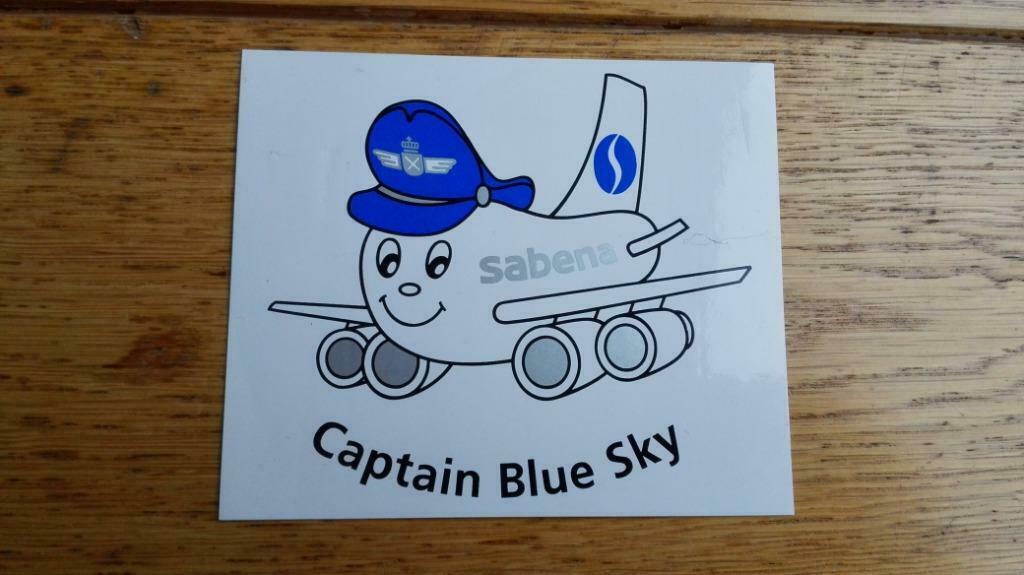 Sticker Captain Blue Sky Sabena, Verzamelen, Ophalen of Verzenden, Nieuw